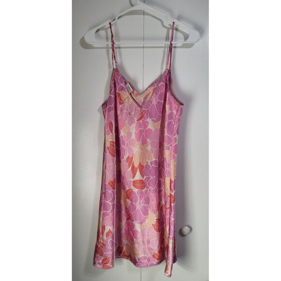 Vintage Jaclyn Smith Nightgown Slip Chemise XL Floral Pink Valentines Feminine - Picture 2 of 8